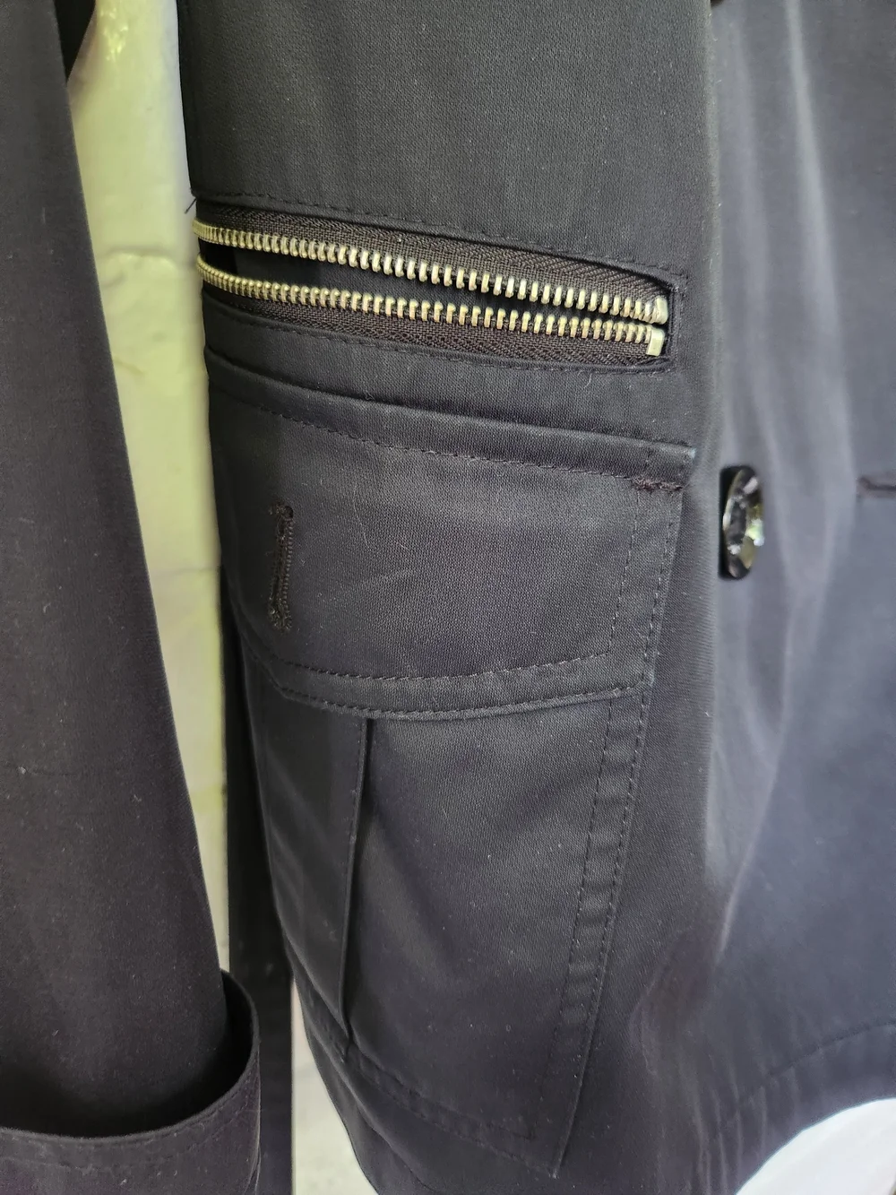 Michael Kors Black Hooded Utility Jacket with Belt
